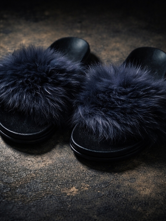 Shoes - Faux Fur Slide Sandals – Black
Size: 7 (US)